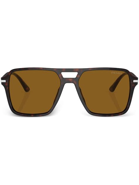 prada 60mm navigator sunglasses|More.